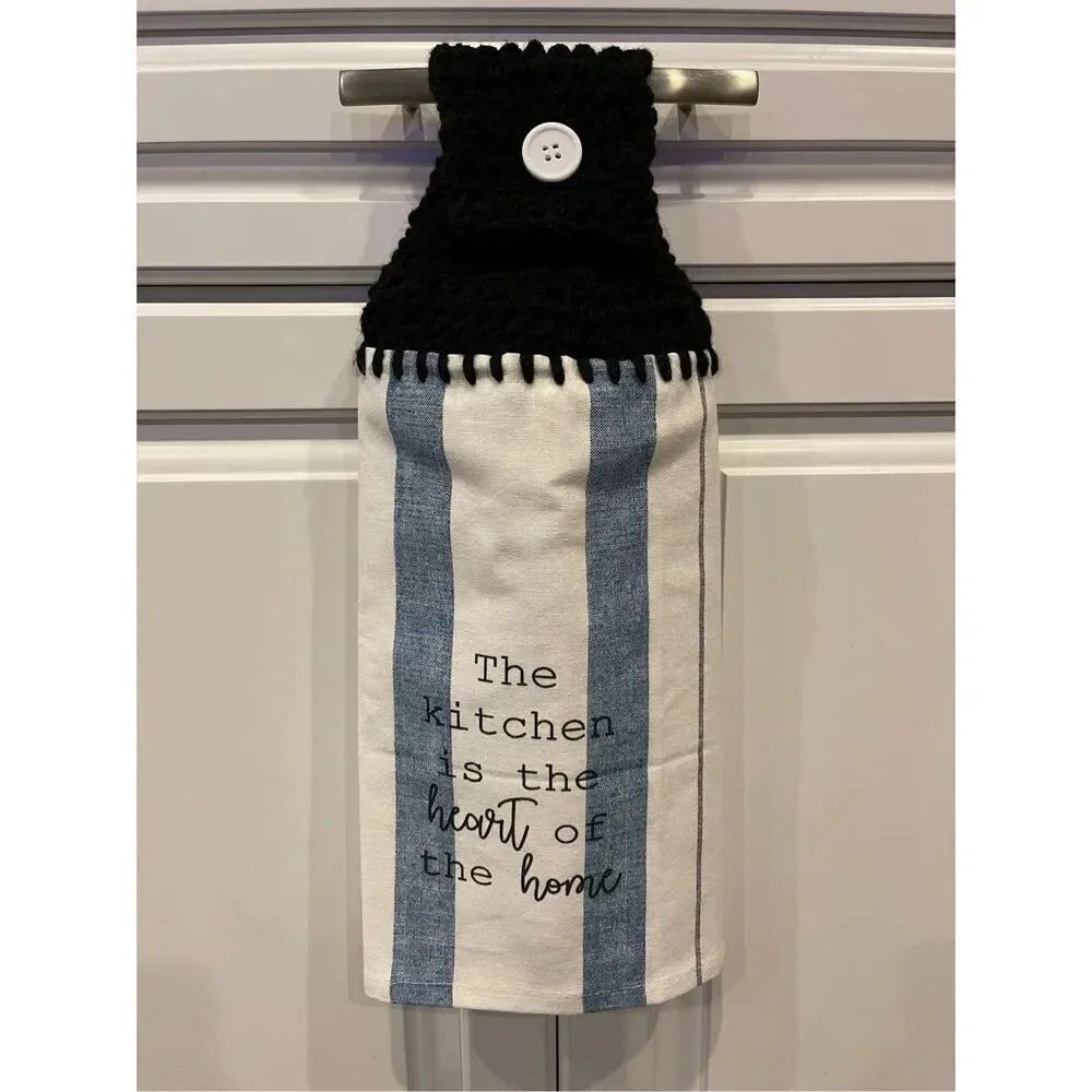 Crochet Top Kitchen Towel- The Kitchen Is The Heart Of The Home 💙
